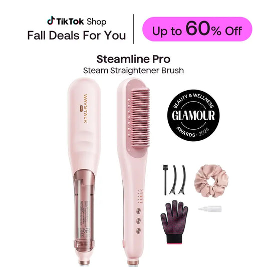 ✨ Steam-powered straightening for smooth, frizz-free hair